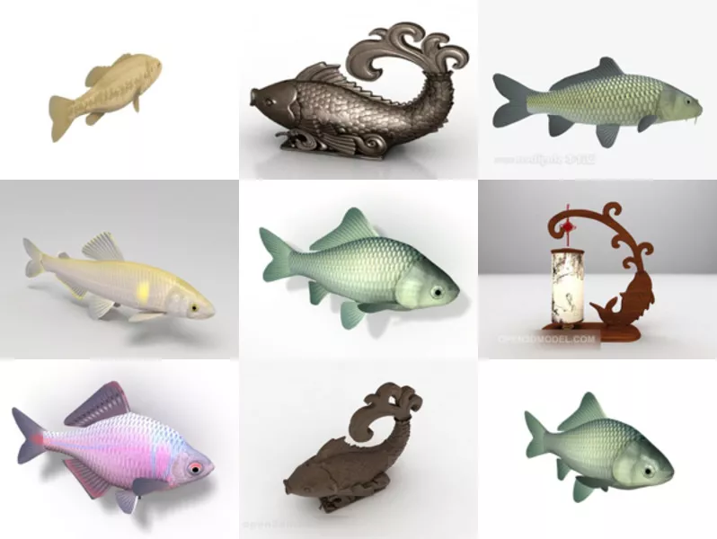 Top 12 Carp 3D Models for Design Latest 2022