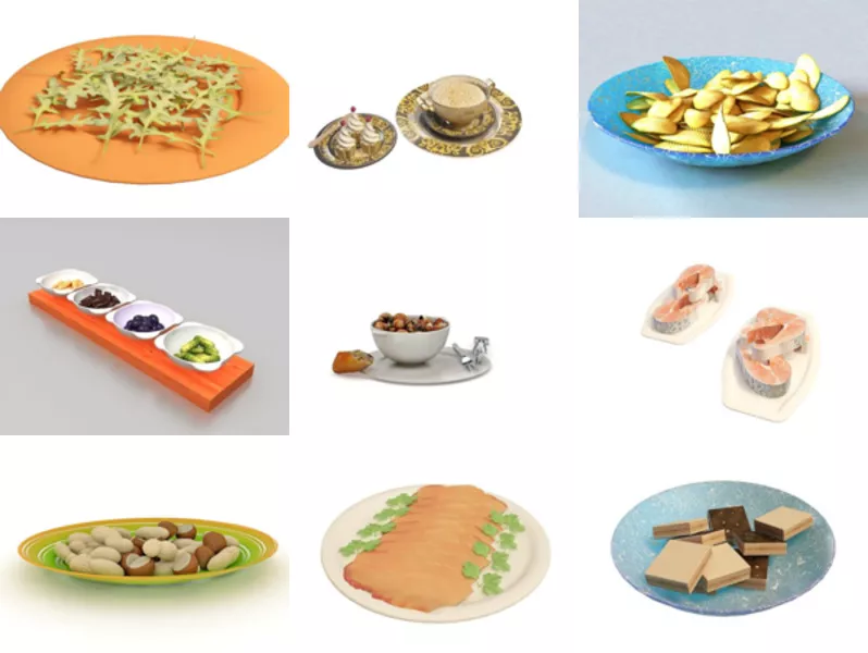 Top 12 Dishes Plates 3D Models for Free Newest 2022