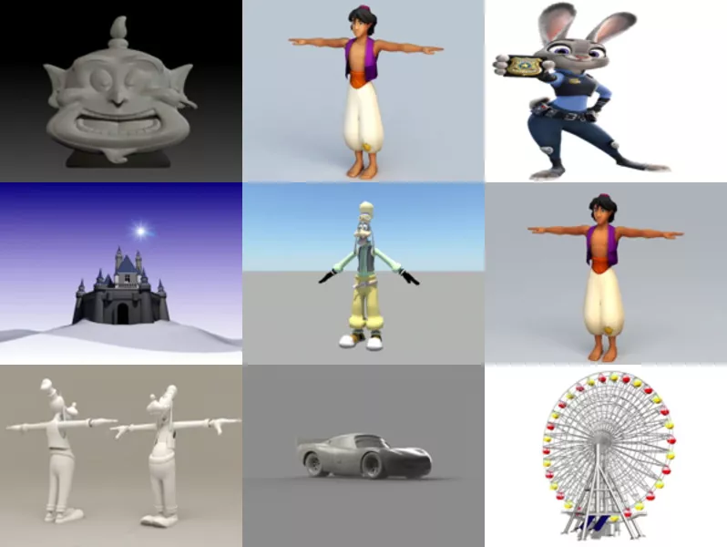 Top 12 Disney 3D Models Latest 2022
