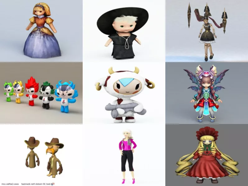 Top 12 Dolls 3D Models for Free Latest 2022