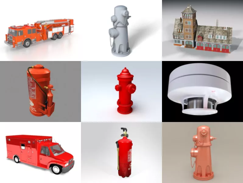 Top 12 Firefighting Equipment 3D Models for Design Most Recent 2022