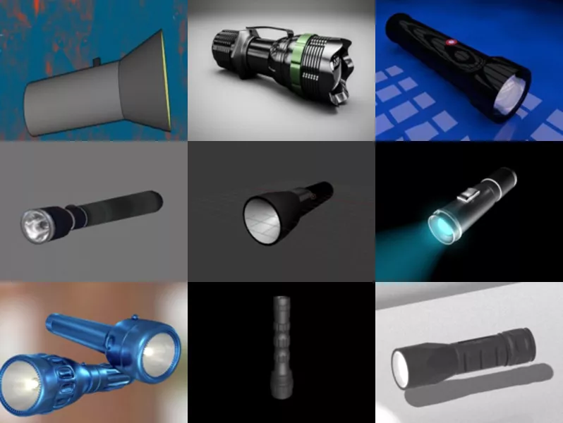 Top 12 Flashlight 3D Models Newest 2022