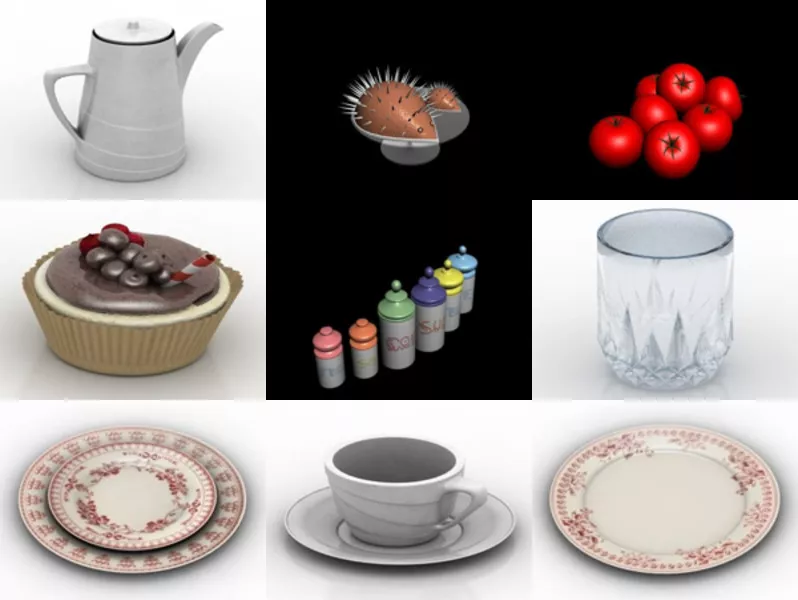 Top 12 Kitchen Ware 3D Models Most Recent 2022