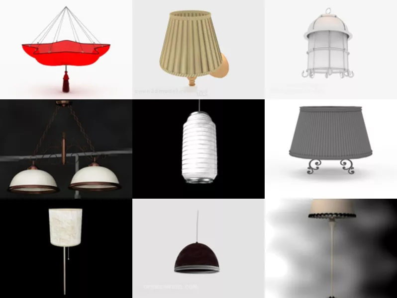 Top 12 Lampshade 3D Models for Free Latest 2022