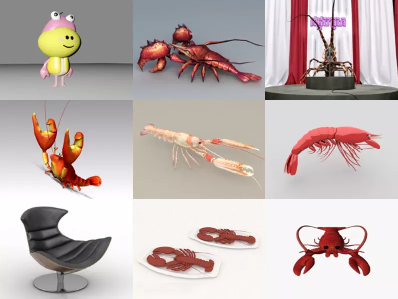 Top 12 Lobster 3D Models Newest 2022