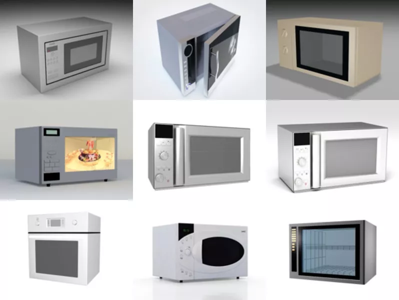 Top 12 Microwave Oven 3D Models for Free Latest 2022