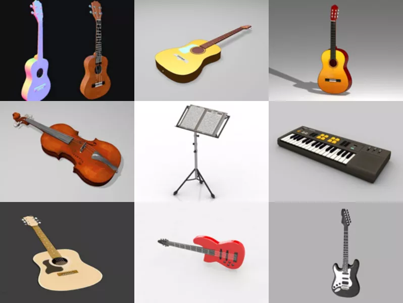 Top 12 Free 3D Music Models Most Recent 2022