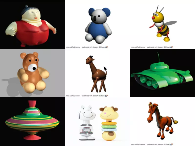 Top 12 Plastic Toys 3D Models Newest 2022
