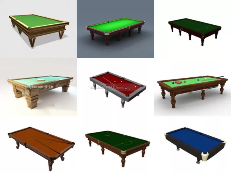 Top 12 Pool Table 3D Models for Rendering Newest 2022