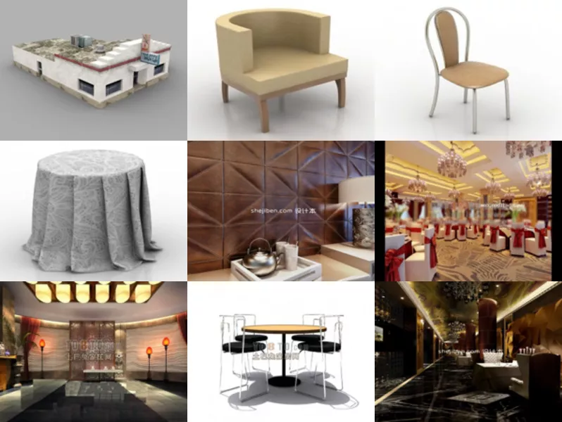 Top 12 Free 3D Restaurant Models for Design Newest 2022