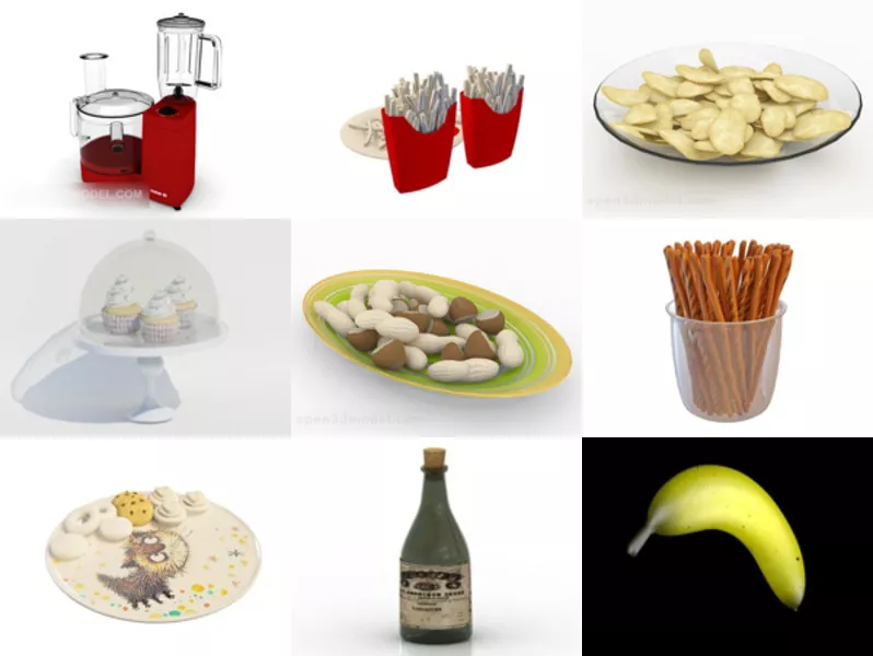 Top 12 Snack 3D Models Latest 2022