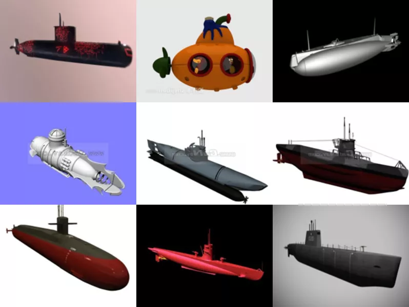 Top 12 Submarine 3D Models Newest 2022
