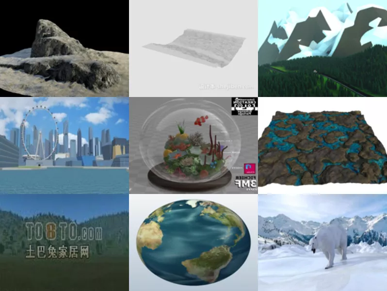 Top 12 Terrain 3D Models Most Recent 2022