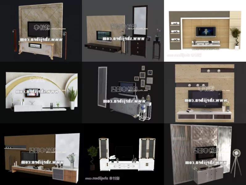 Top 12 Free 3D Tv Cabinet Models Newest 2022