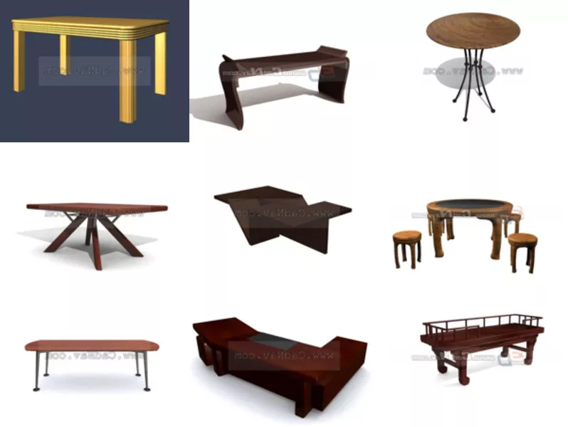 Top 12 Free 3D Wood Tables Models for Design Most Recent 2022
