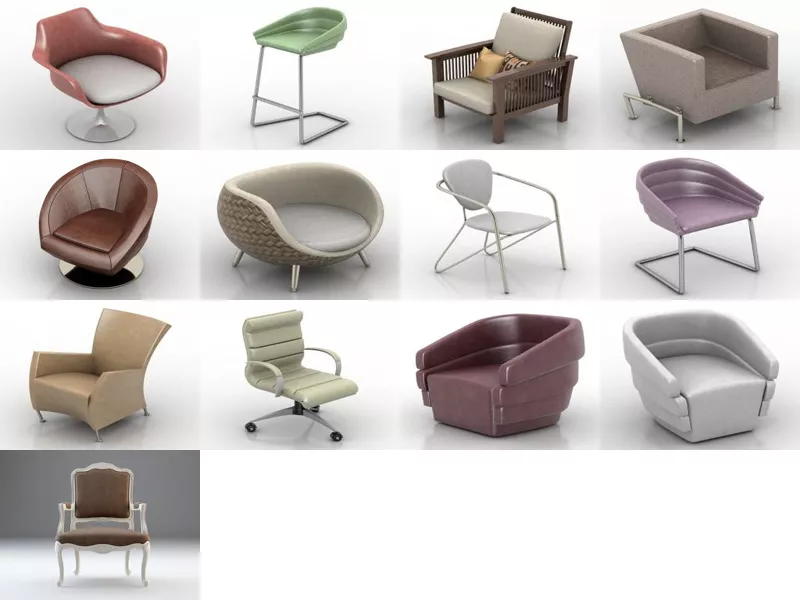 Top 13 Free 3D Armchair Models for Design Most Recent 2022