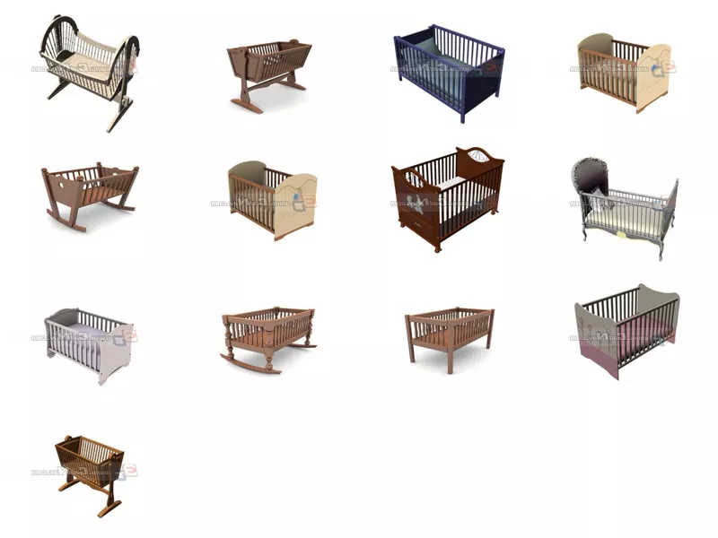 Top 13 Baby Cribs 3D Models for Rendering Newest 2022