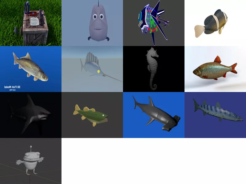 Top 13 Blender Fish 3D Models Latest 2022