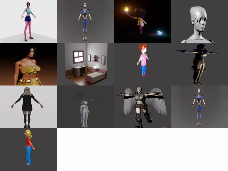 Top 13 Blender Girl 3D Models for Free Latest 2022