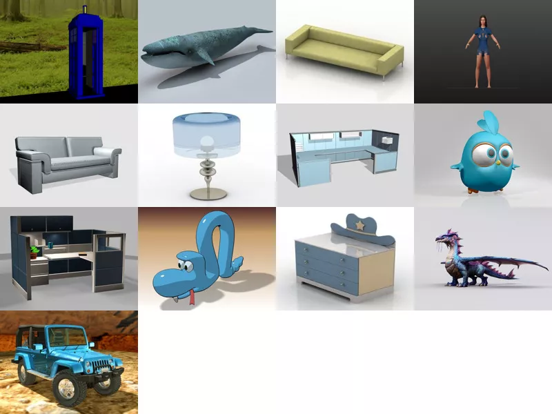 Top 13 Free 3D Blue Models for Free Most Recent 2022