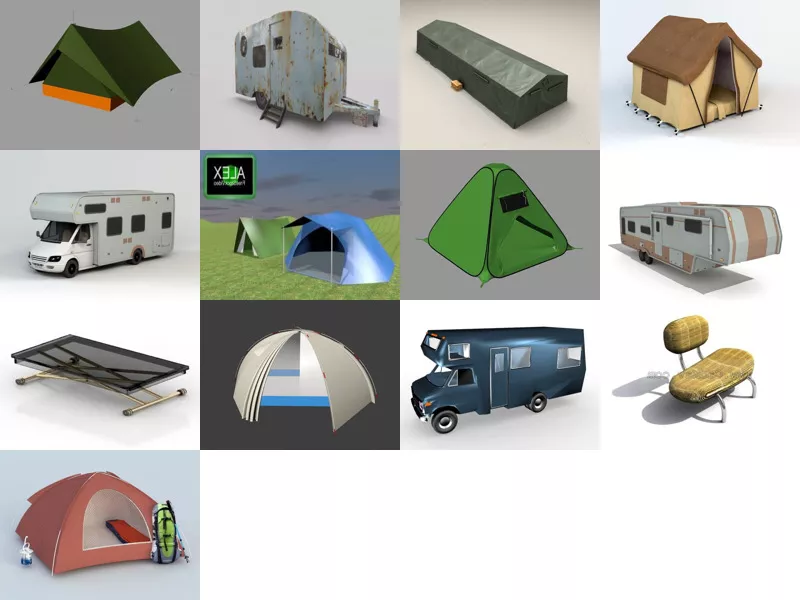 Top 13 Camping 3D Models for Design Most Recent 2022