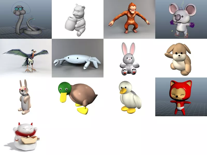 Top 13 Cartoon Animals 3D Models Newest 2022