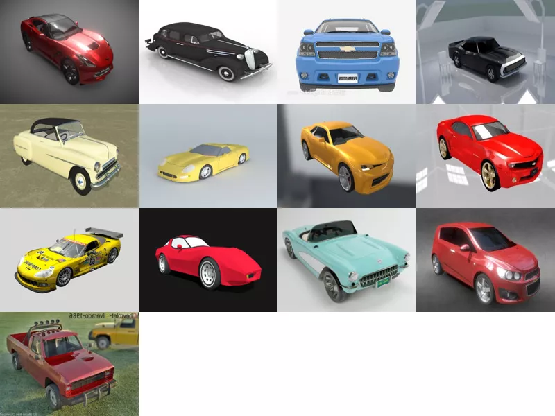 Top 13 Chevrolet 3D Models for Design Latest 2022