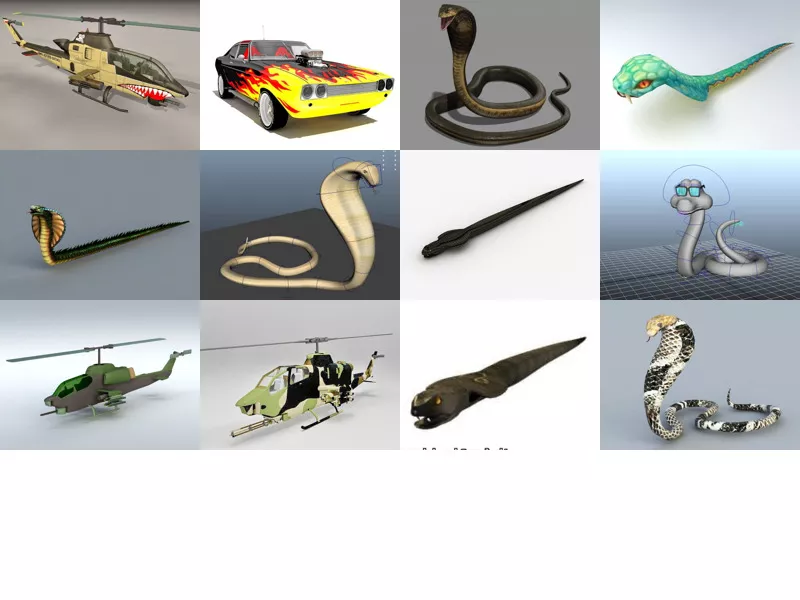Top 13 Cobra 3D Models for Rendering Newest 2022