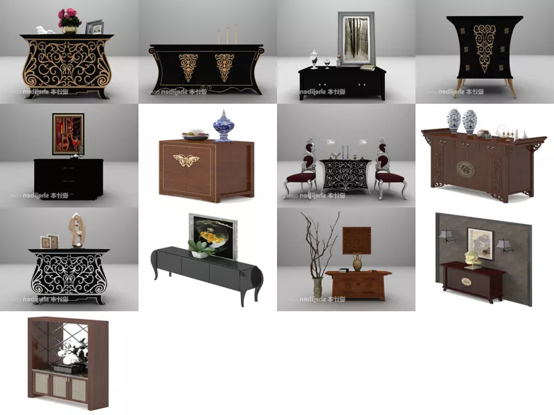 Top 13 Entrance Cabinet 3D Models for Design Latest 2022