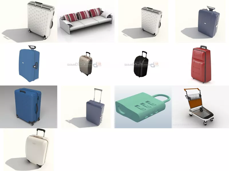 Top 13 Luggage 3D Models Most Recent 2022