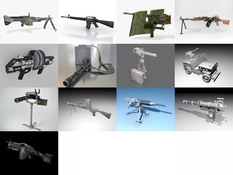 Top 13 Machine Gun 3D Models Most Recent 2022