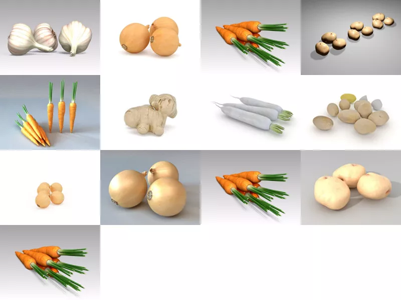 Top 13 Root Vegetables 3D Models Latest 2022