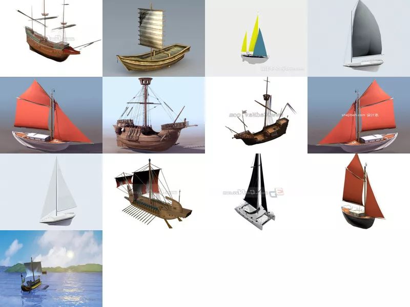 Top 13 Sailing Boat 3D Models Resources Latest 2022