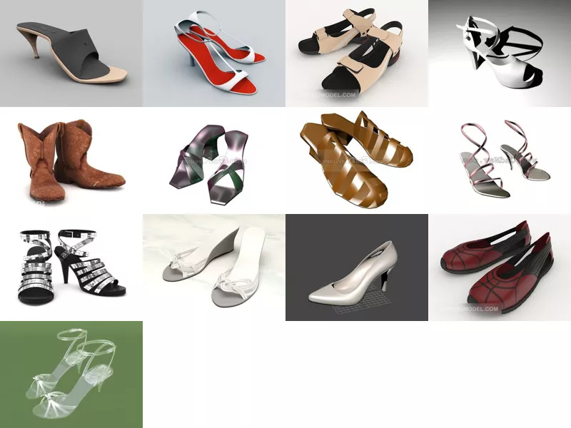 Top 13 Sandals 3D Models Newest 2022