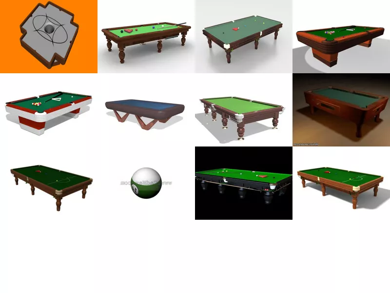 Top 13 Snooker 3D Models for Rendering Latest 2022