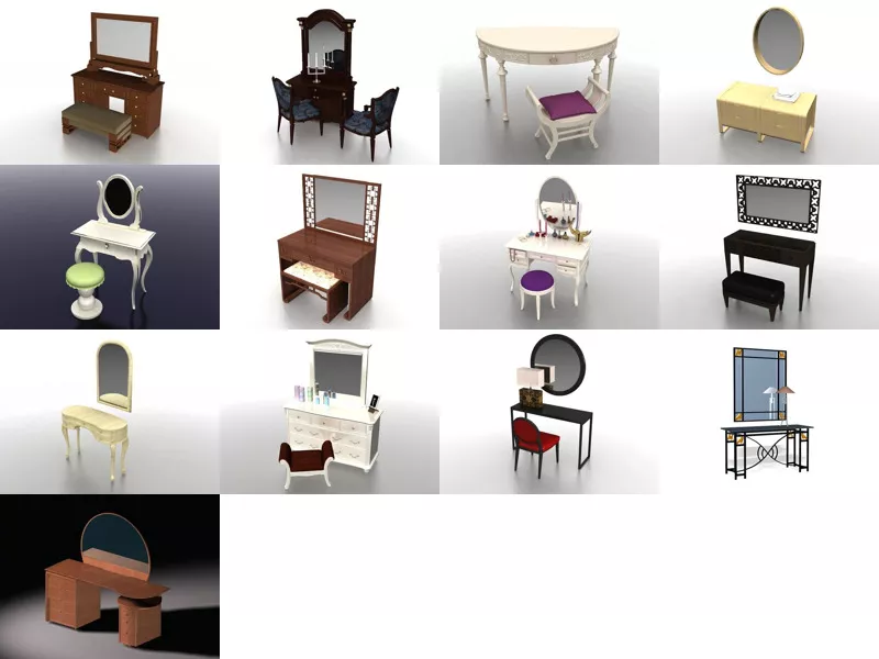 Top 13 Vanity Table 3D Models for Free Most Recent 2022