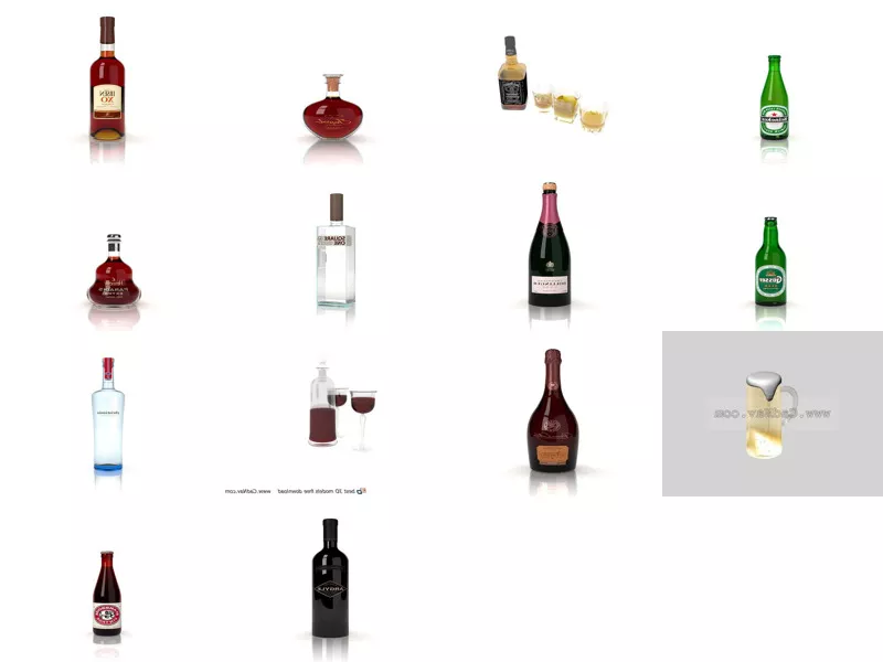 Top 14 Alcoholic Beverage 3D Models Latest 2022
