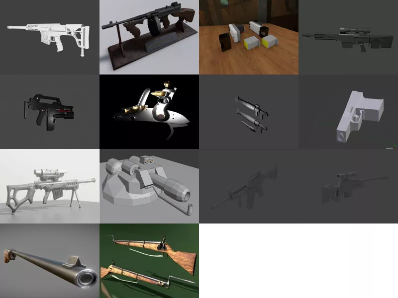Top 14 Blender Gun 3D Models Resources Latest 2022