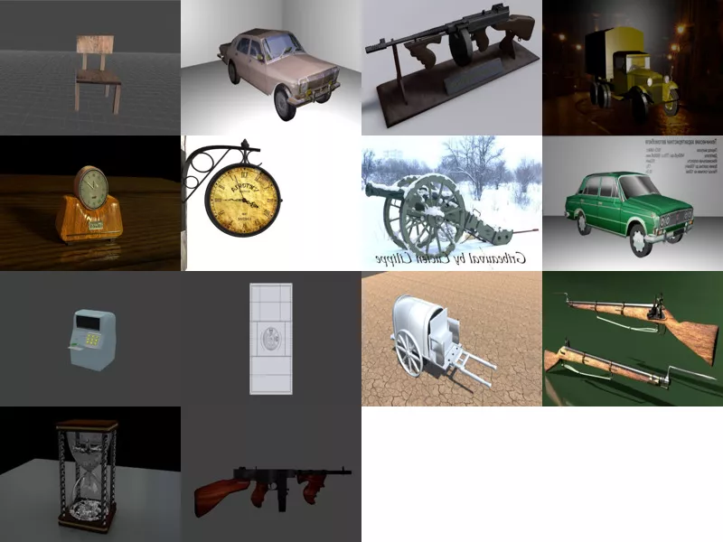 Top 14 Blender Vintage 3D Models Resources Most Recent 2022