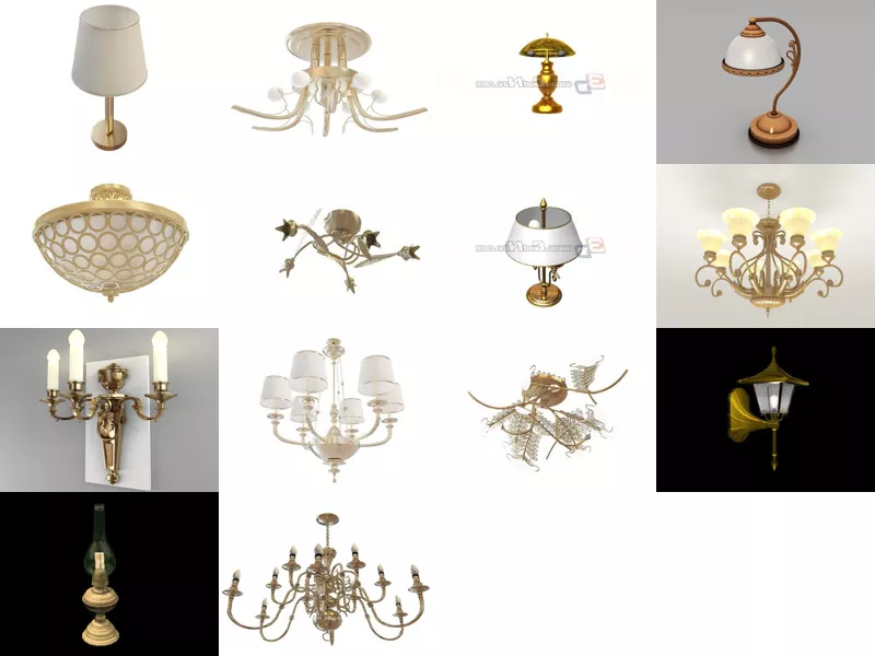 Top 14 Brass Lamp 3D Models for Rendering Latest 2022