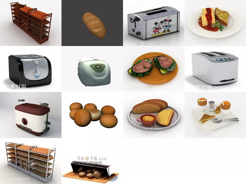 Top 14 Bread 3D Models for Rendering Most Recent 2022