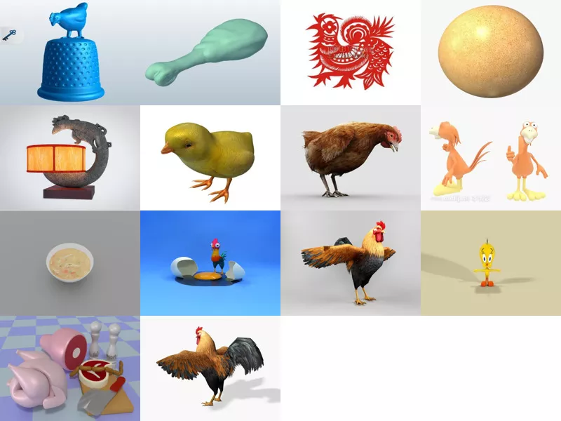 Top 14 Chicken 3D Models Newest 2022