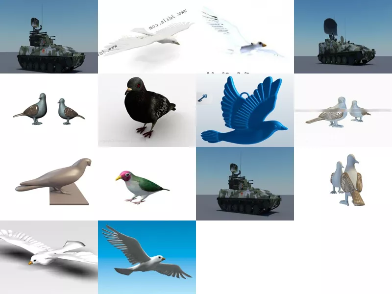 Top 14 Dove 3D Models Stuff Latest 2022