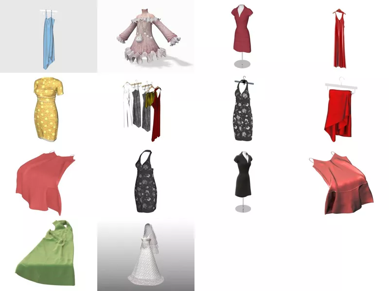 Top 14 Dresses 3D Models Newest 2022