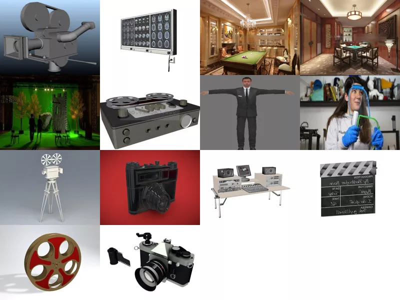 Top 14 Film 3D Models for Design Newest 2022