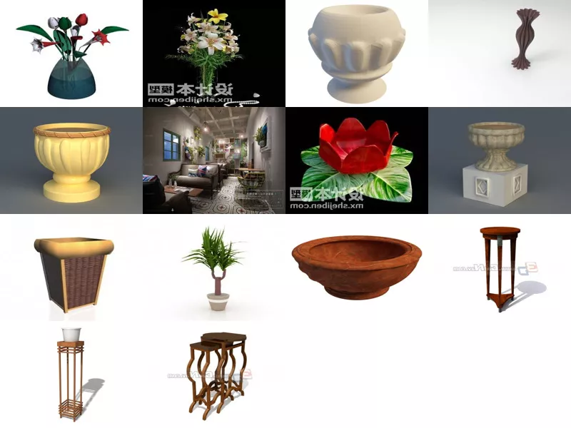 Top 14 Flower Pot 3D Models for Design Latest 2022