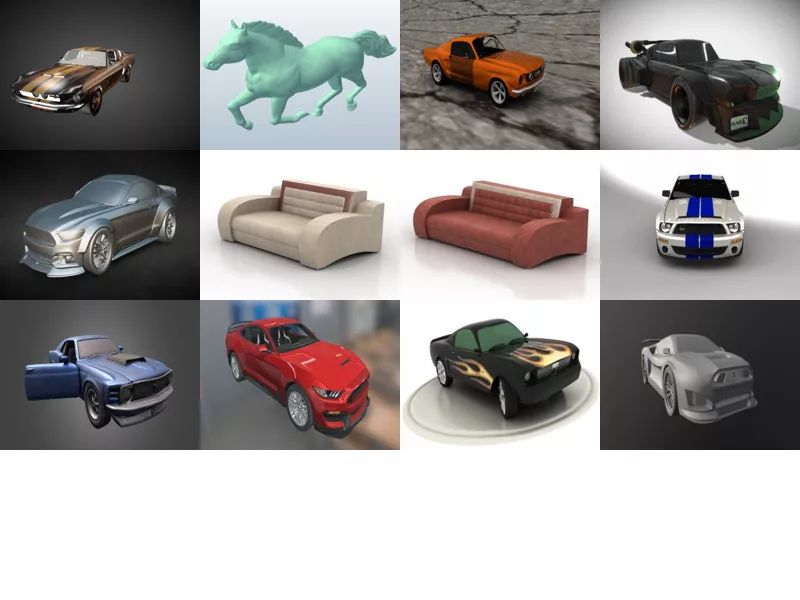 Top 14 Ford Mustang 3D Models for Design Most Recent 2022