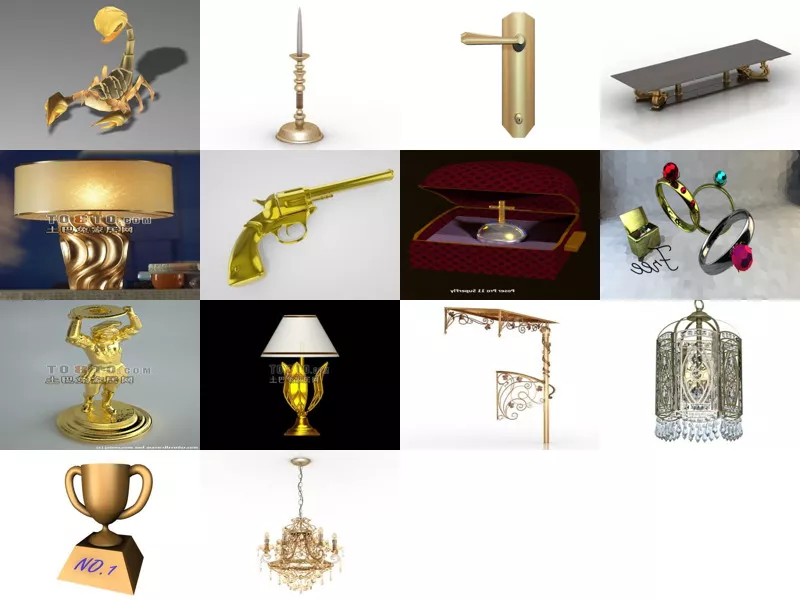 Top 14 Free 3D Golden Models Resources Most Recent 2022