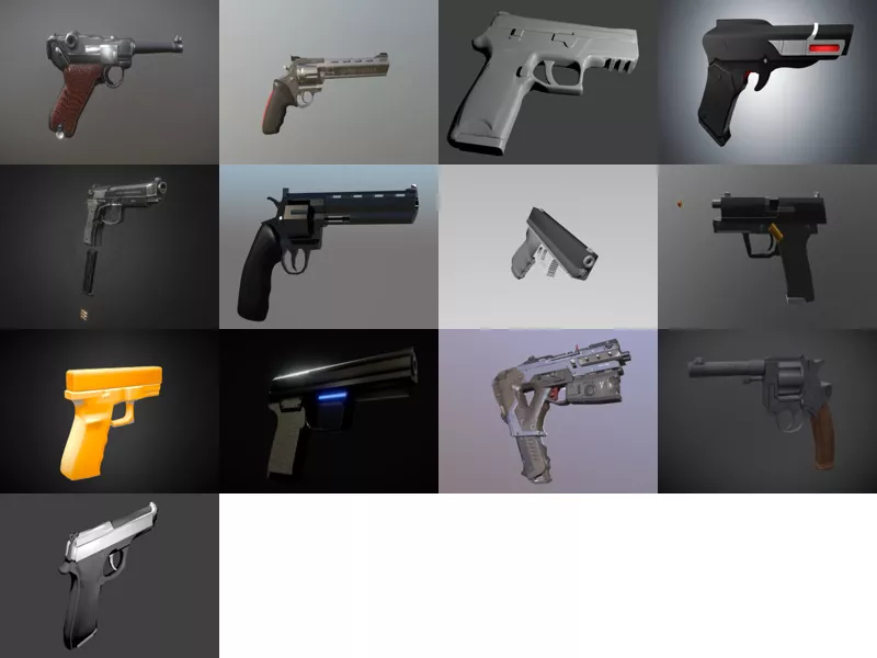 Top 14 Gunpistol 3D Models Latest 2022