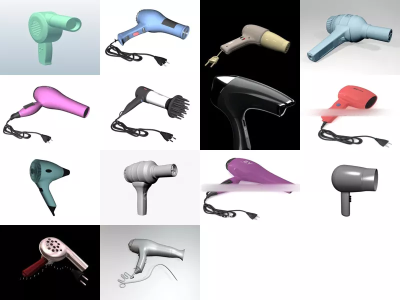 Top 14 Hair Dryer 3D Models for Design Newest 2022
